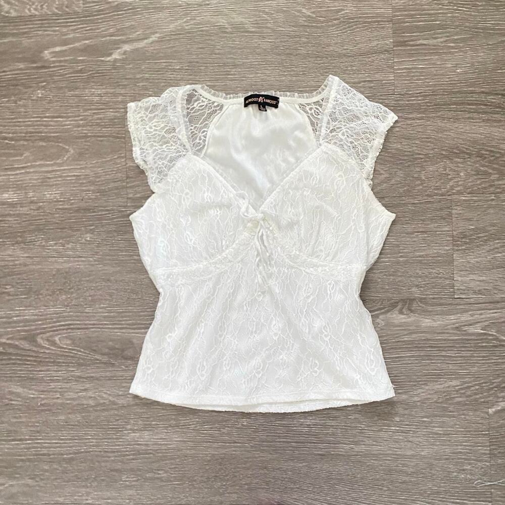 Almost famous brand white lace